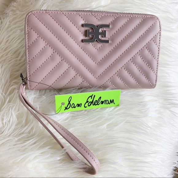 NWT Sam Edelman Quinn Tech Mauve Wallet Wristlet - Picture 1 of 8